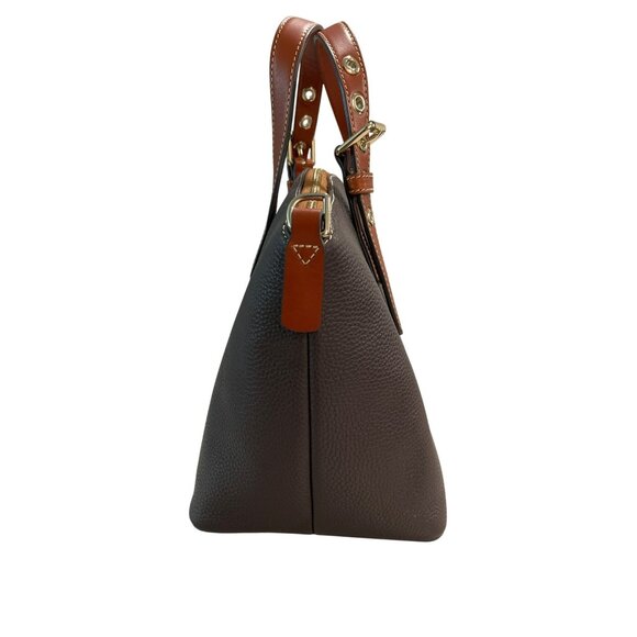 Dooney & Bourke Trina Brown Satchel Crossbody Bag Pebble Leather NEW - Picture 6 of 12